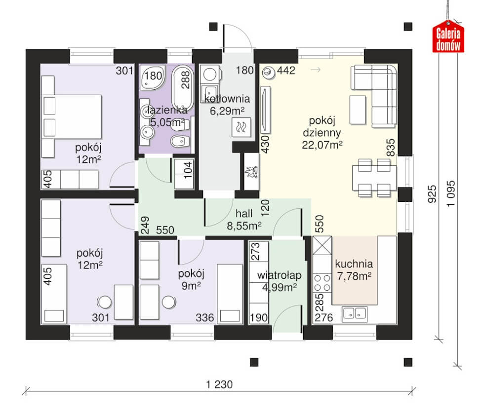 Dom przy Bukowej 21 – rzut parteru
